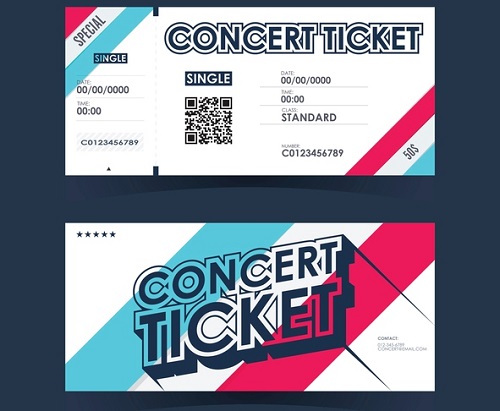 Concert Ticket Card
